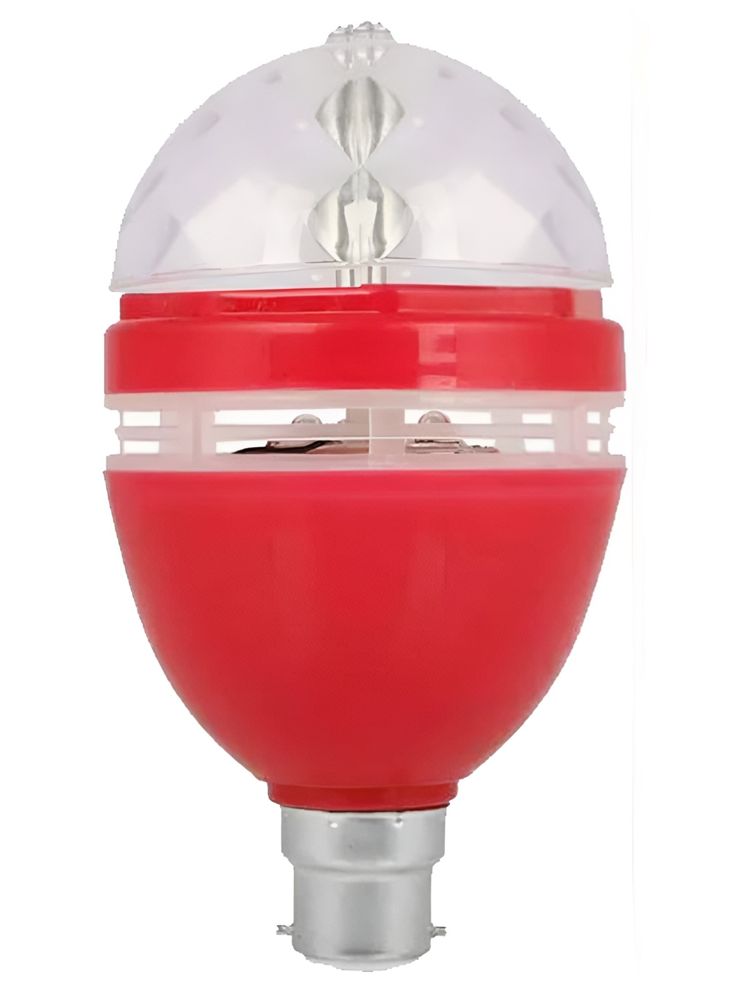 

ENORMITY Red & Transparent Textured LED Rotating Disco Bulb
