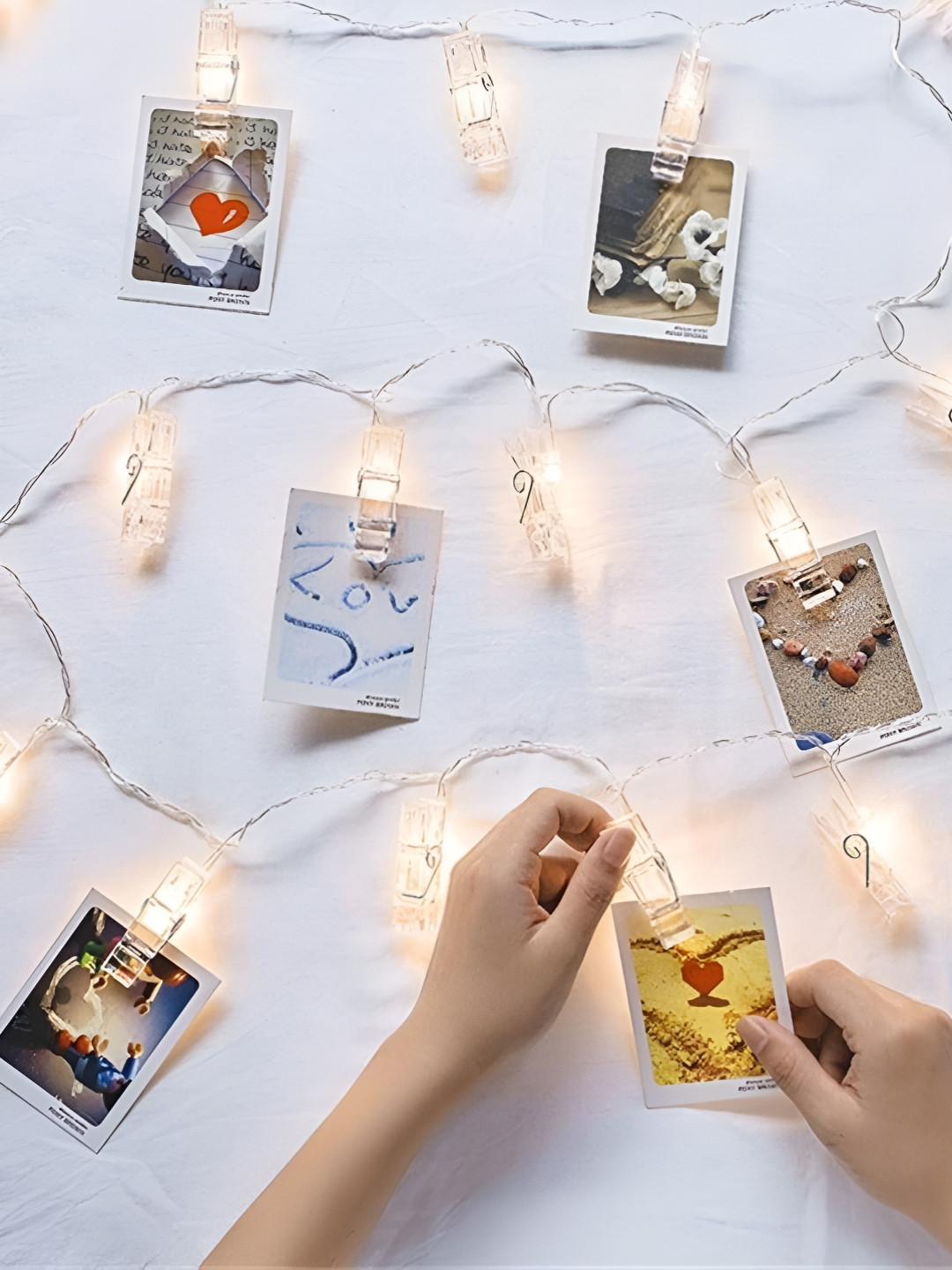 

ENORMITY Yellow 16 Pieces Photo Clip LED String Lights