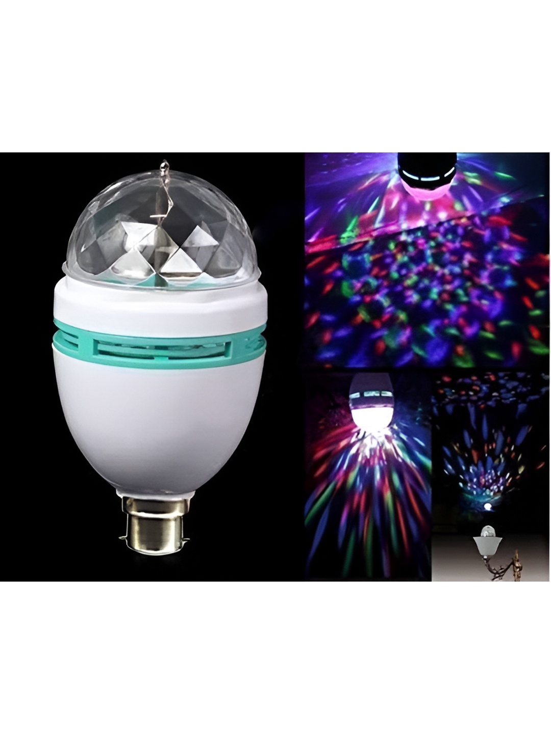 

ENORMITY White & Green Textured Contemporary Semi-sphere Disco Ceiling Lamps