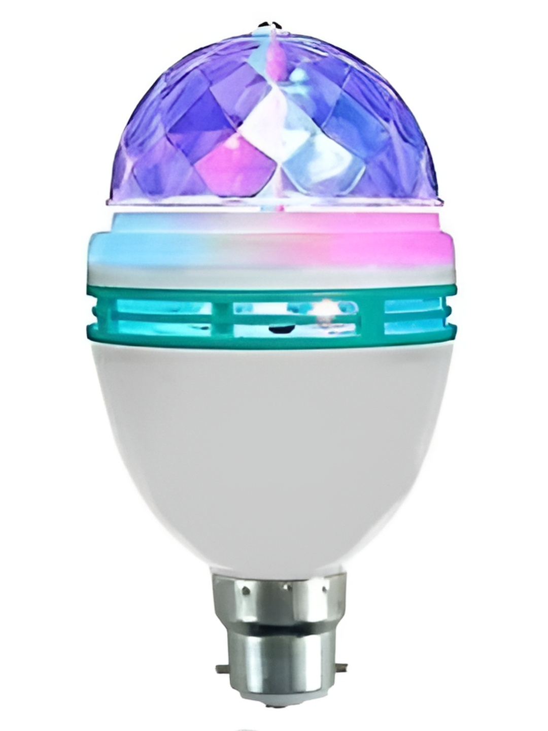 

ENORMITY White & Sea Green Textured Disco Ball Bulb