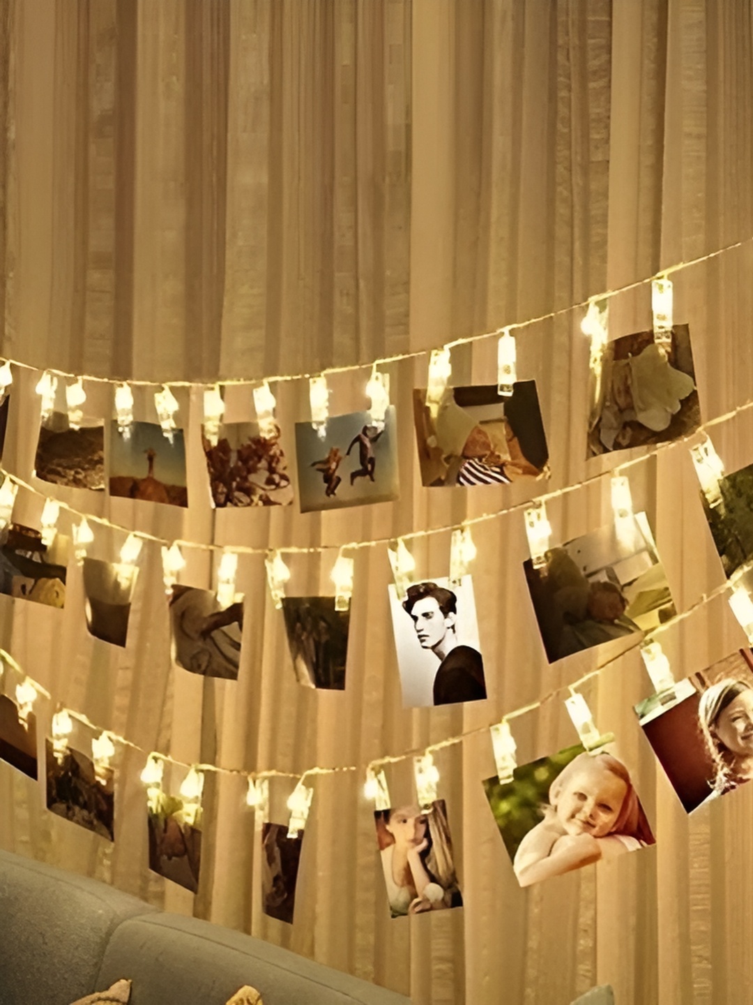

ENORMITY Yellow Photo Clip Shaped LED String Lights