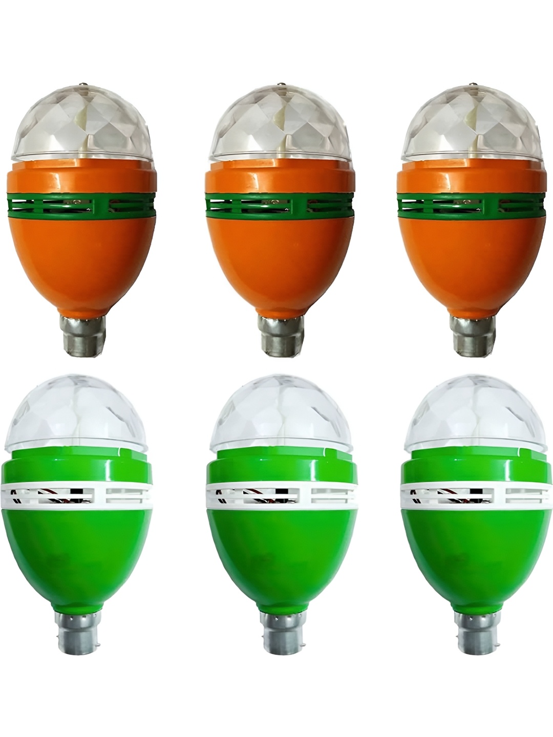

ENORMITY Orange & Green 6 Pieces Textured Spherical Bulb