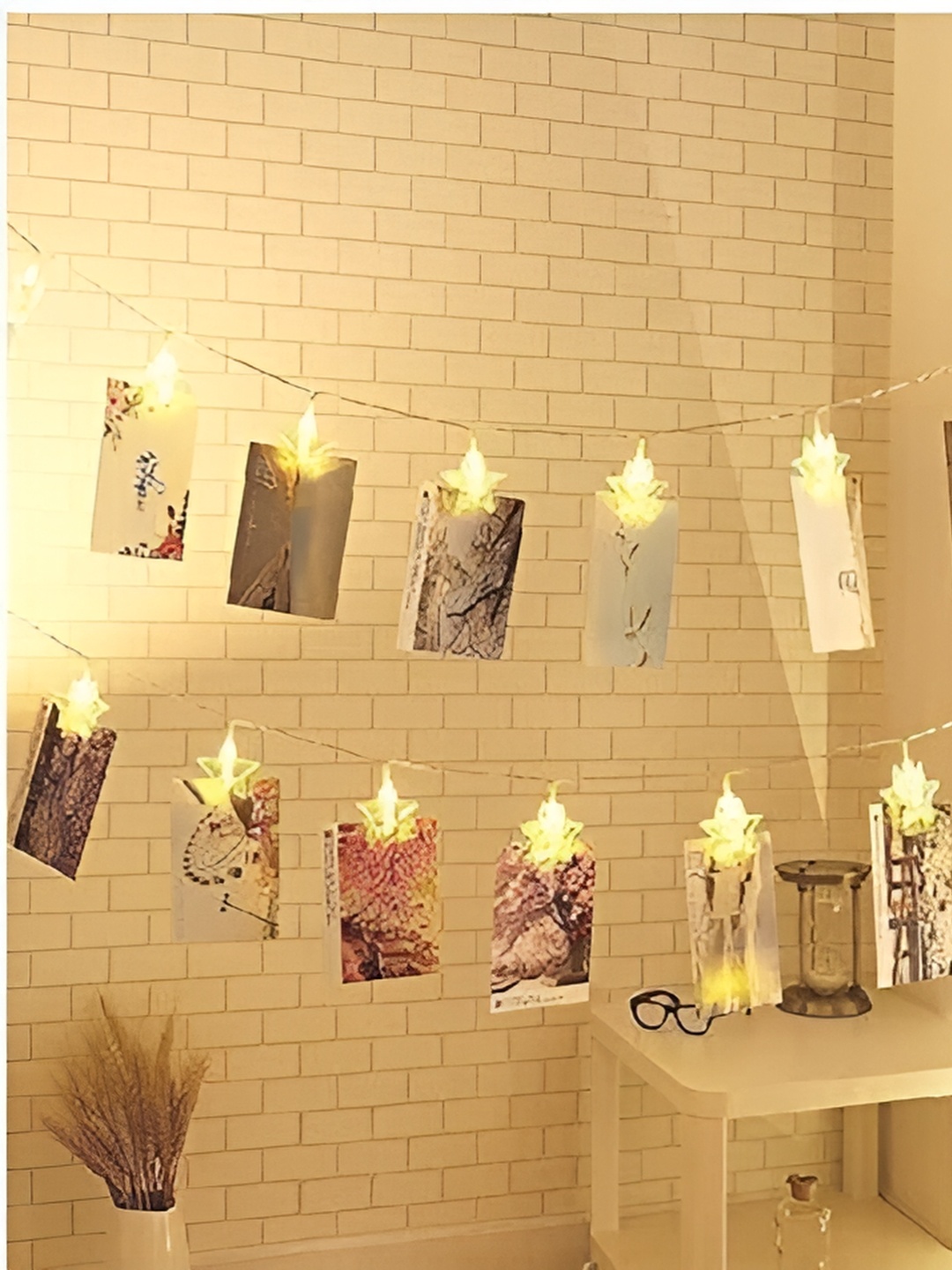 

ENORMITY Yellow & White Star Shape String Lights
