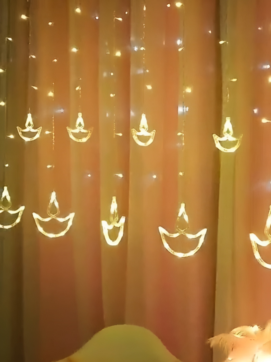 

ENORMITY Yellow Diya Shaped String Lights