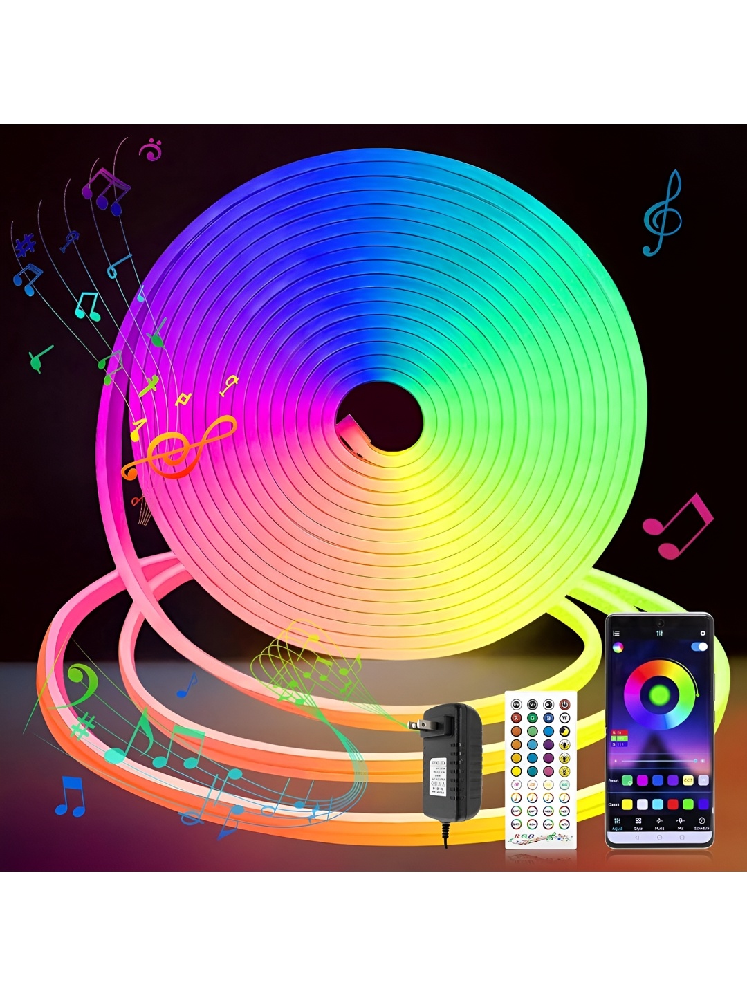 

ENORMITY Pink & Green 2400 Rope LED String Lights