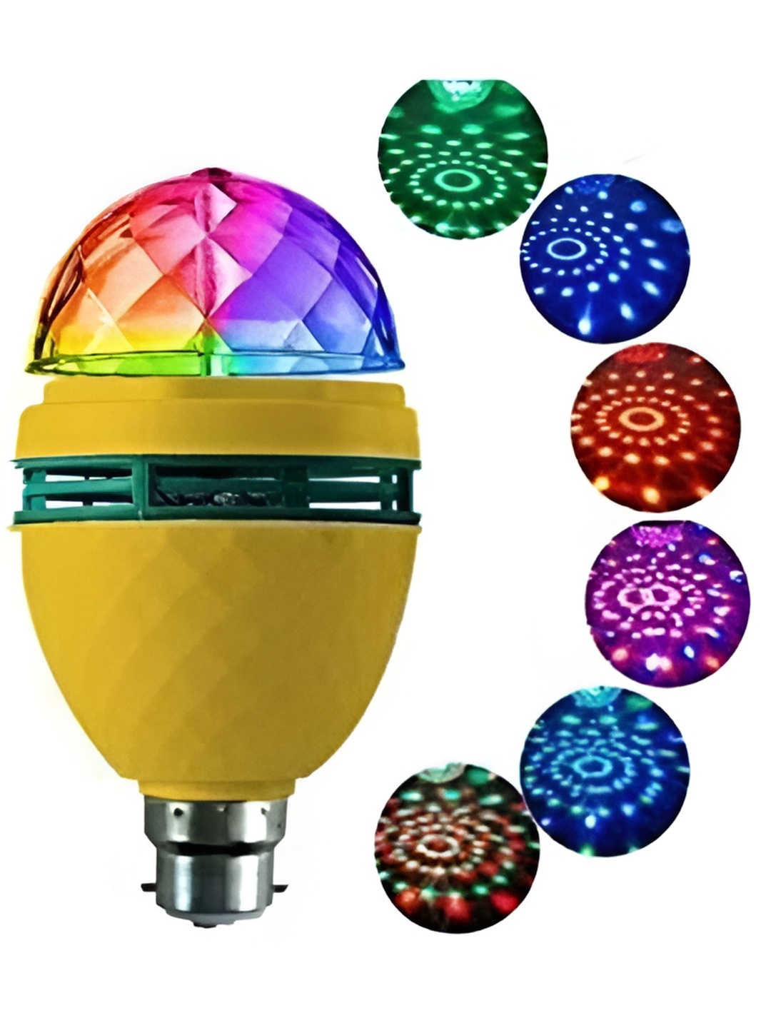 

ENORMITY Yellow & Transparent Textured Contemporary Disco Ball Bulb