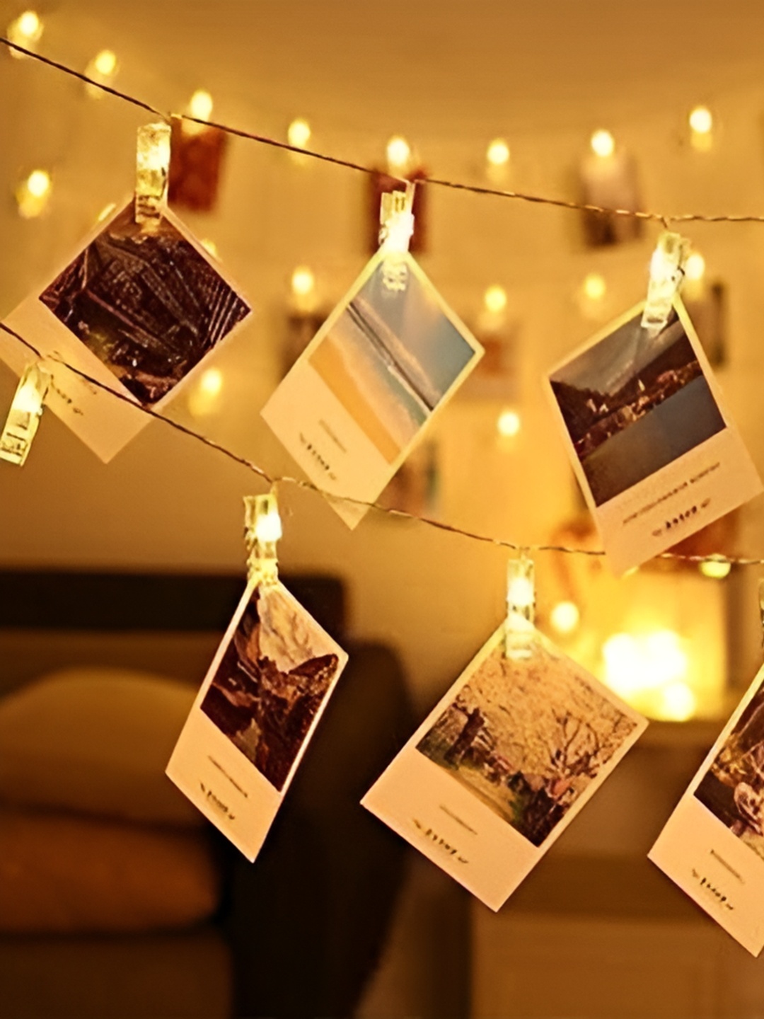 

ENORMITY Yellow 16 Pieces Photo Clip LED String Lights
