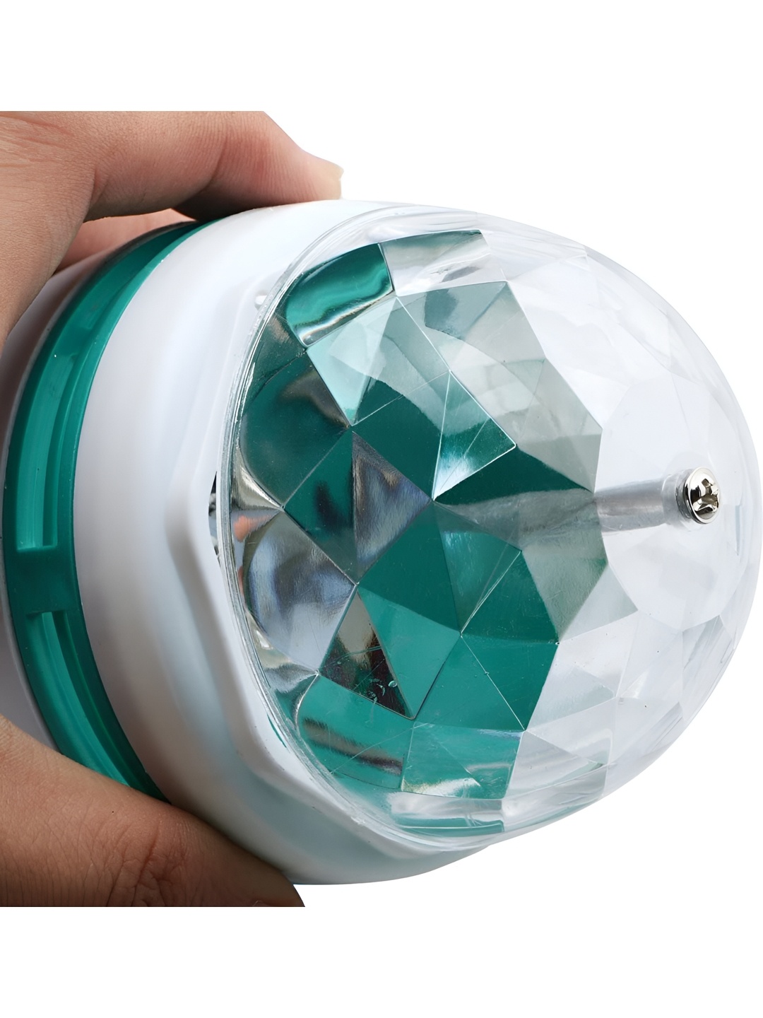 

ENORMITY White & Green Textured Rotating Semi-sphere Disco Ceiling Lamps