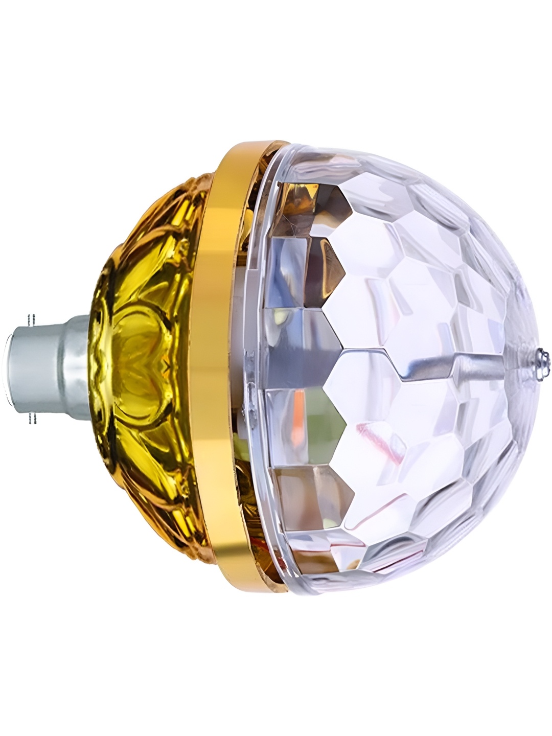 

ENORMITY Gold Toned & Transparent Textured Disco Ball Bulb