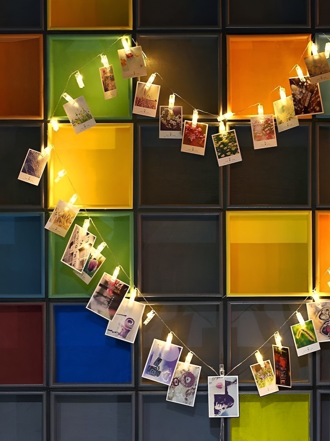

ENORMITY Photo Clip Shape String Lights, Gold