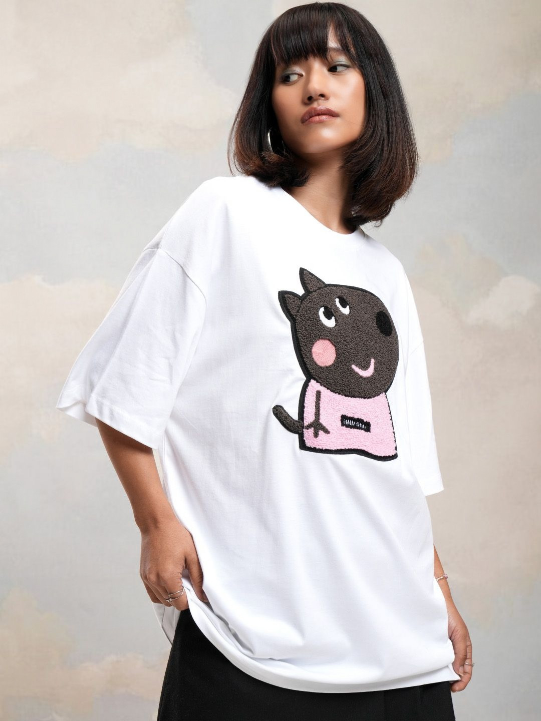 

Street By Tokyo Talkies Women Printed Extended Sleeves T-shirt, White