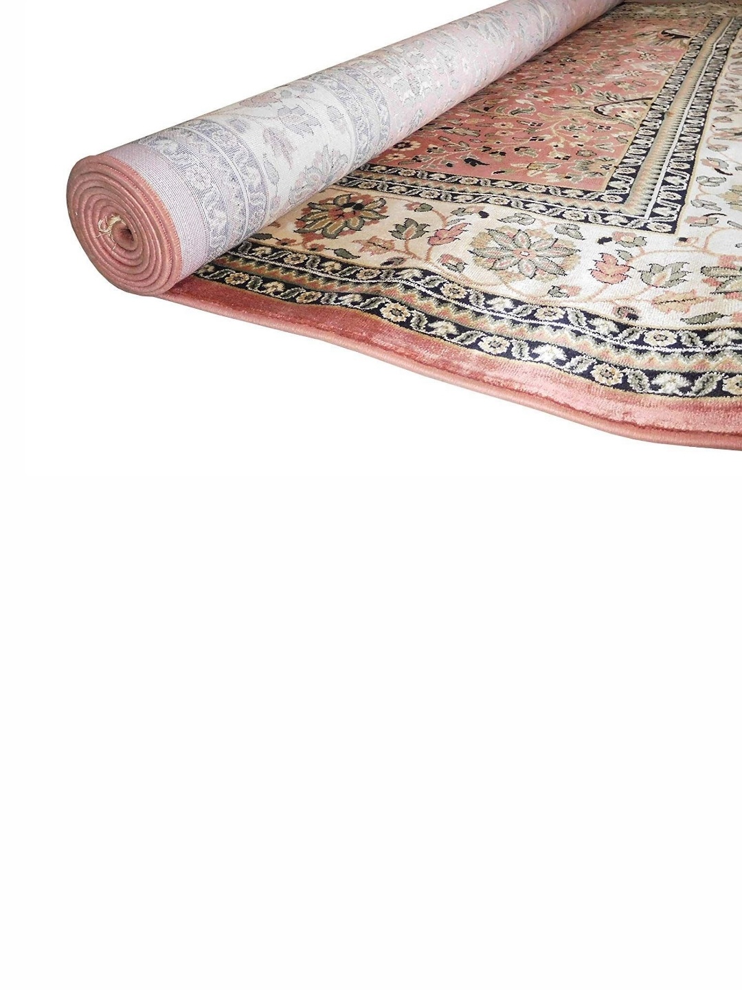 

IMRA CARPET Pink & Cream Floral No Shredding Carpet