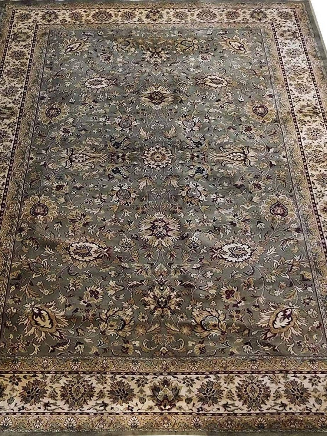 

IMRA CARPET Green & Black Floral Shaggy Rectangle Carpet