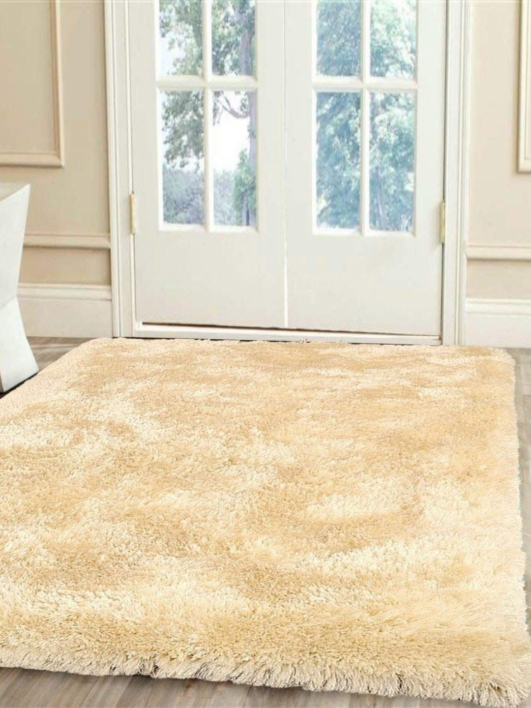 

IMRA CARPET Cream Rectangular Shaggy Carpet
