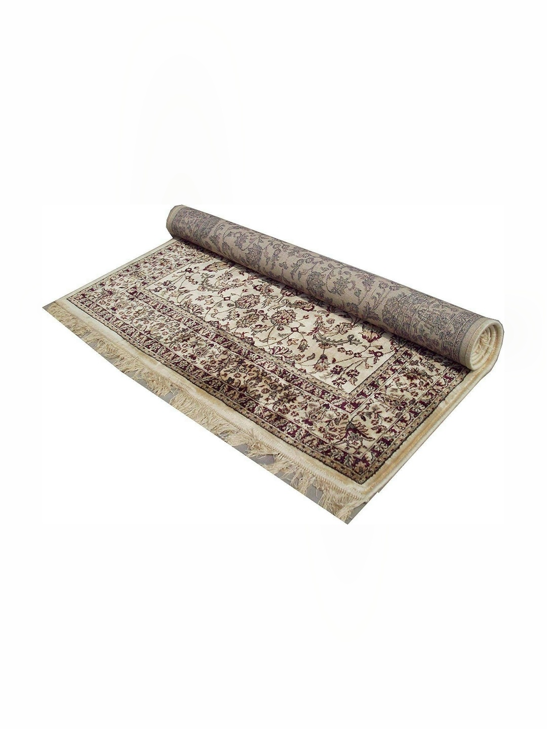 

IMRA CARPET Beige & Brown Floral Printed Carpet