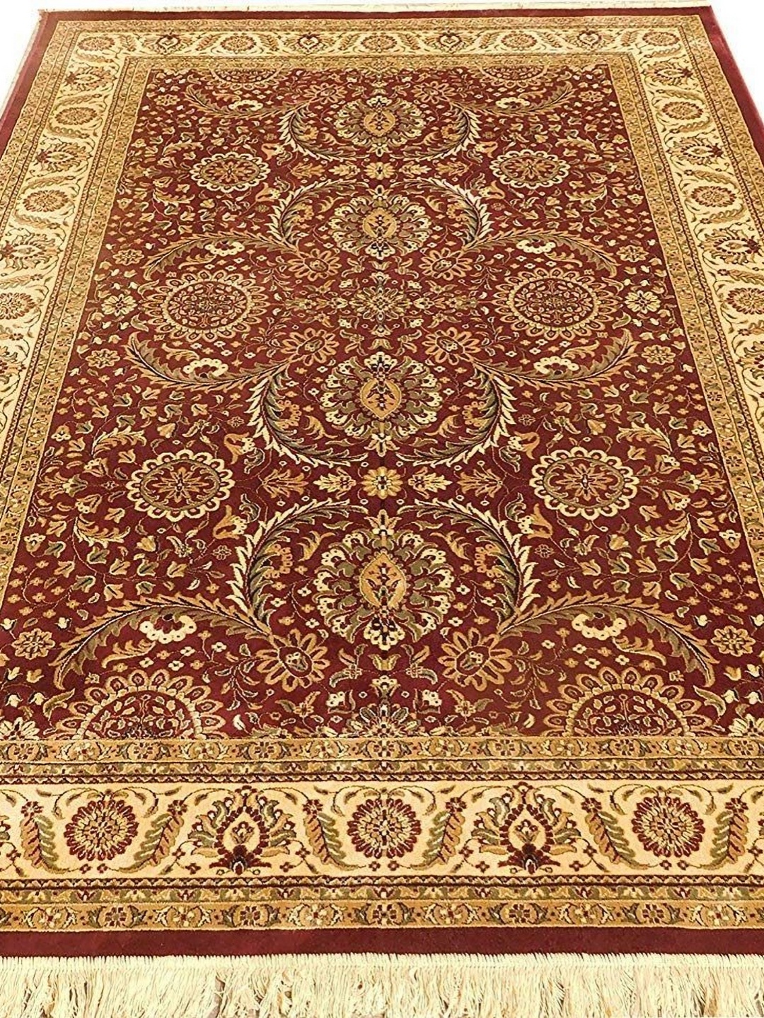 

IMRA CARPET Maroon Ethnic Motifs Printed Carpet