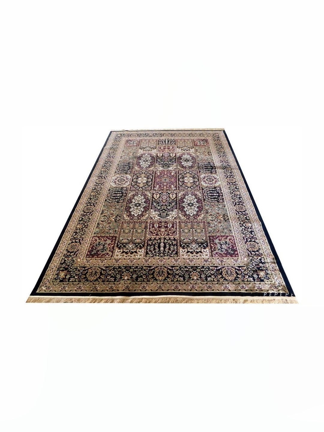 

IMRA CARPET Black & Maroon Ethnic Motifs Rectangle Carpet