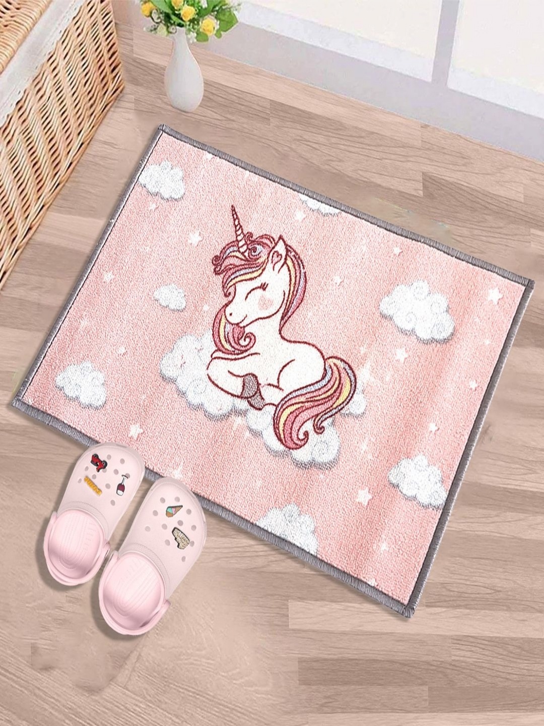 

Matz and More Pink Printed Anti-Slip Floor Mat