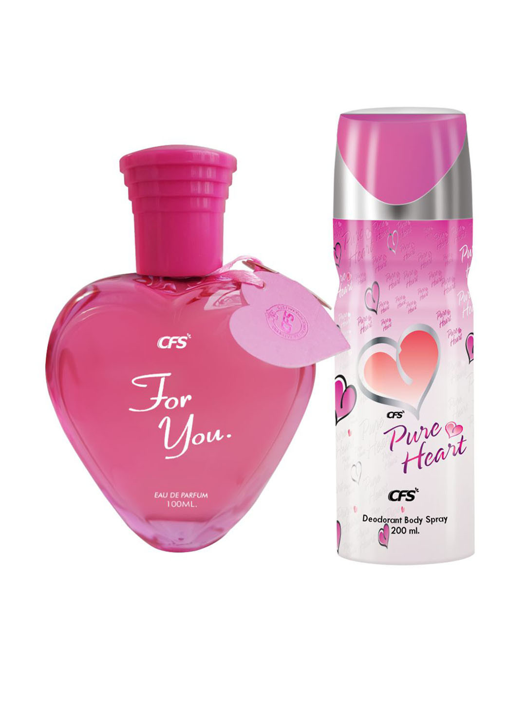 

CFS Set of For You Eau De Parfum - 100 ml & Pure Heart Pink Deodorant Body Spray - 200 ml