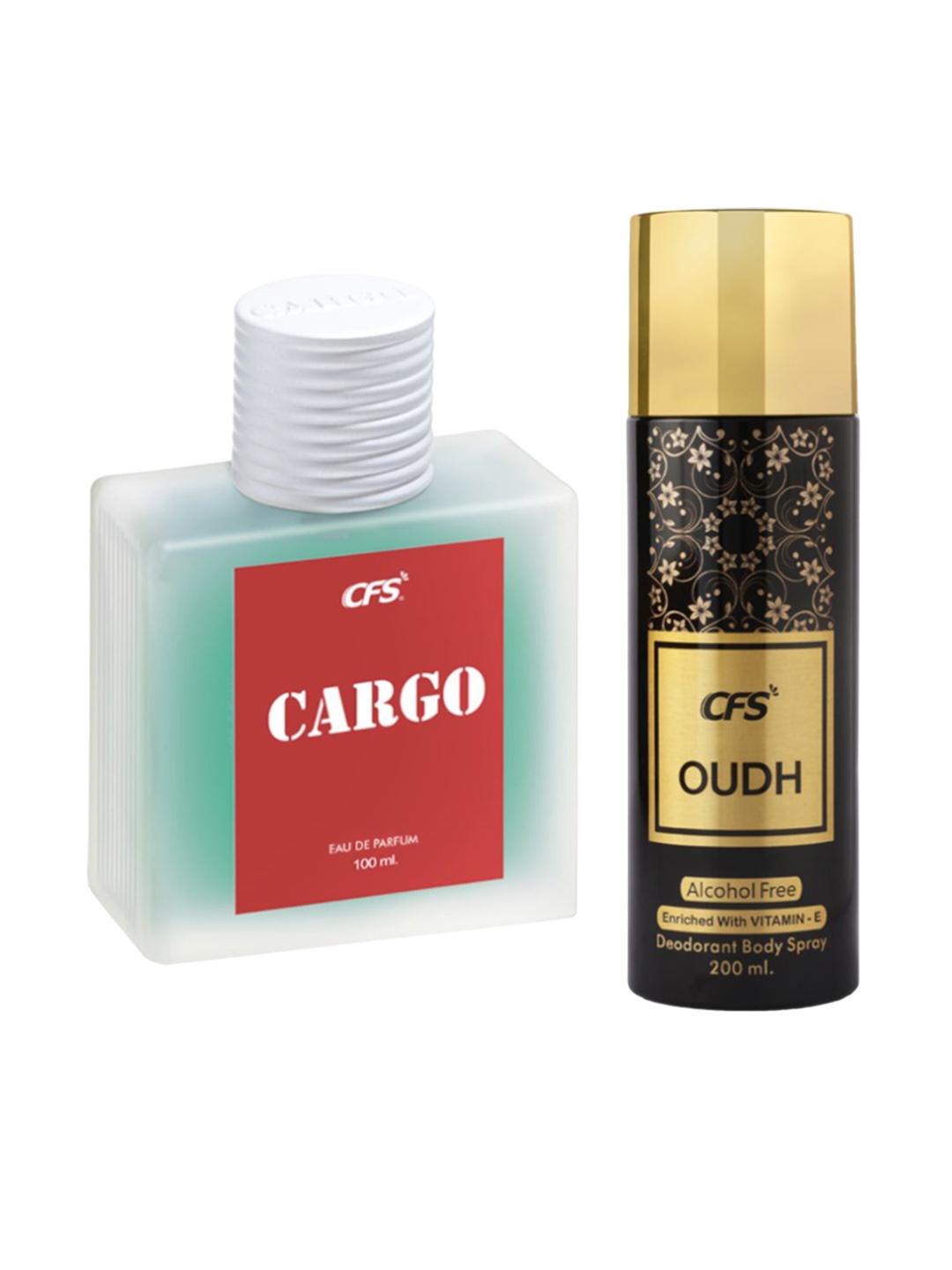 

CFS Men Set of Cargo Eau De Parfum 100ml & Oudh Deodorant Body Spray 200ml, Blue