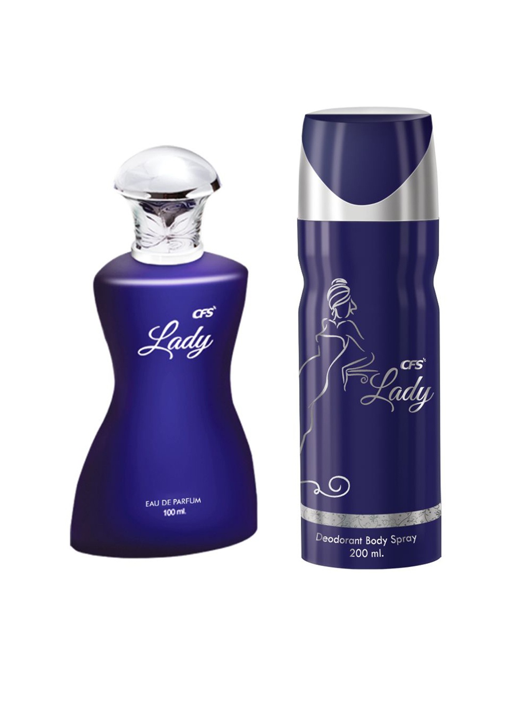 

CFS Lady & Lady Set Of 2 EDP & Deodorant Body Spray - 300ml, Blue