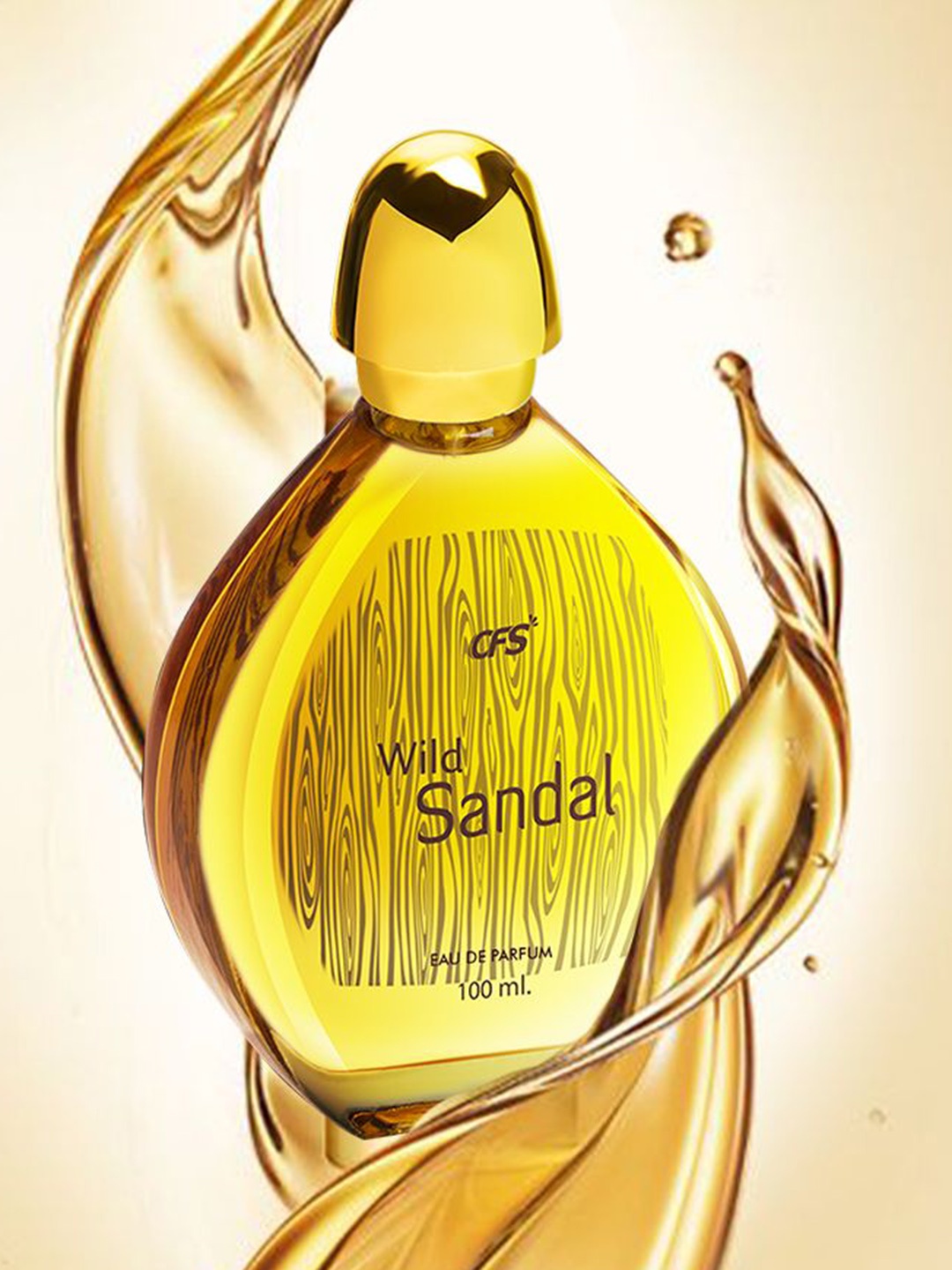 

CFS Wild Sandal EDP Long Lasting Perfume & Man Only Deodorant Body Spray-100ml+200ml, Gold