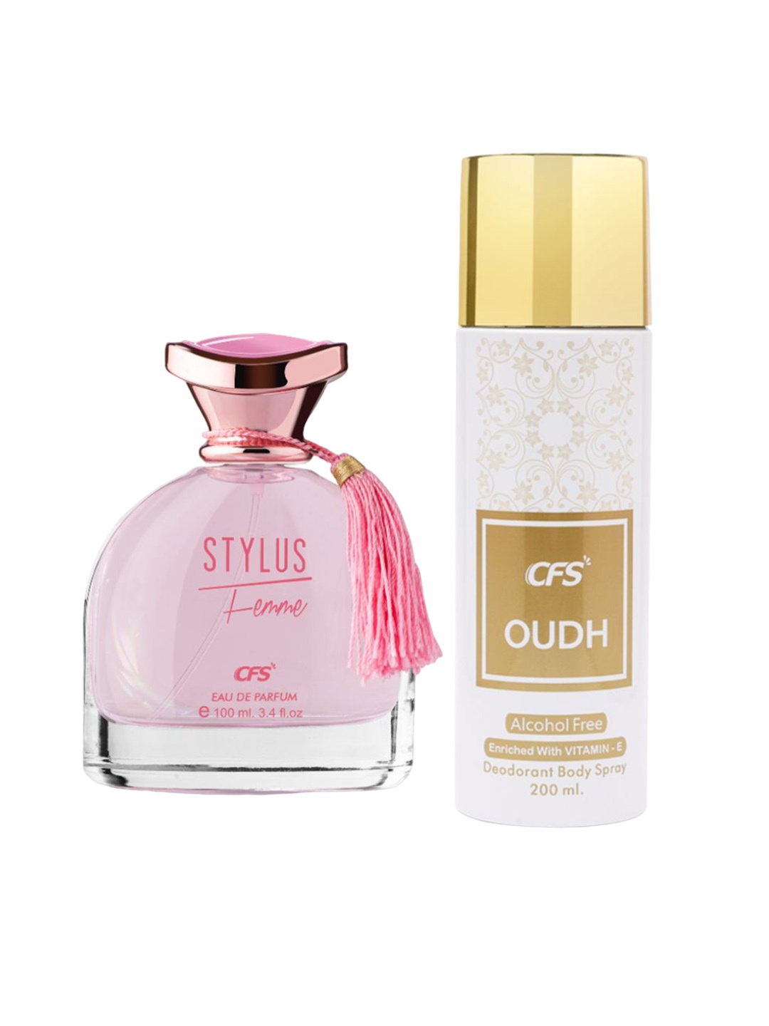 

CFS Set of Stylus Femme Eau De Parfum 100ml & Oudh Deodorant Body Spray 200ml, Pink