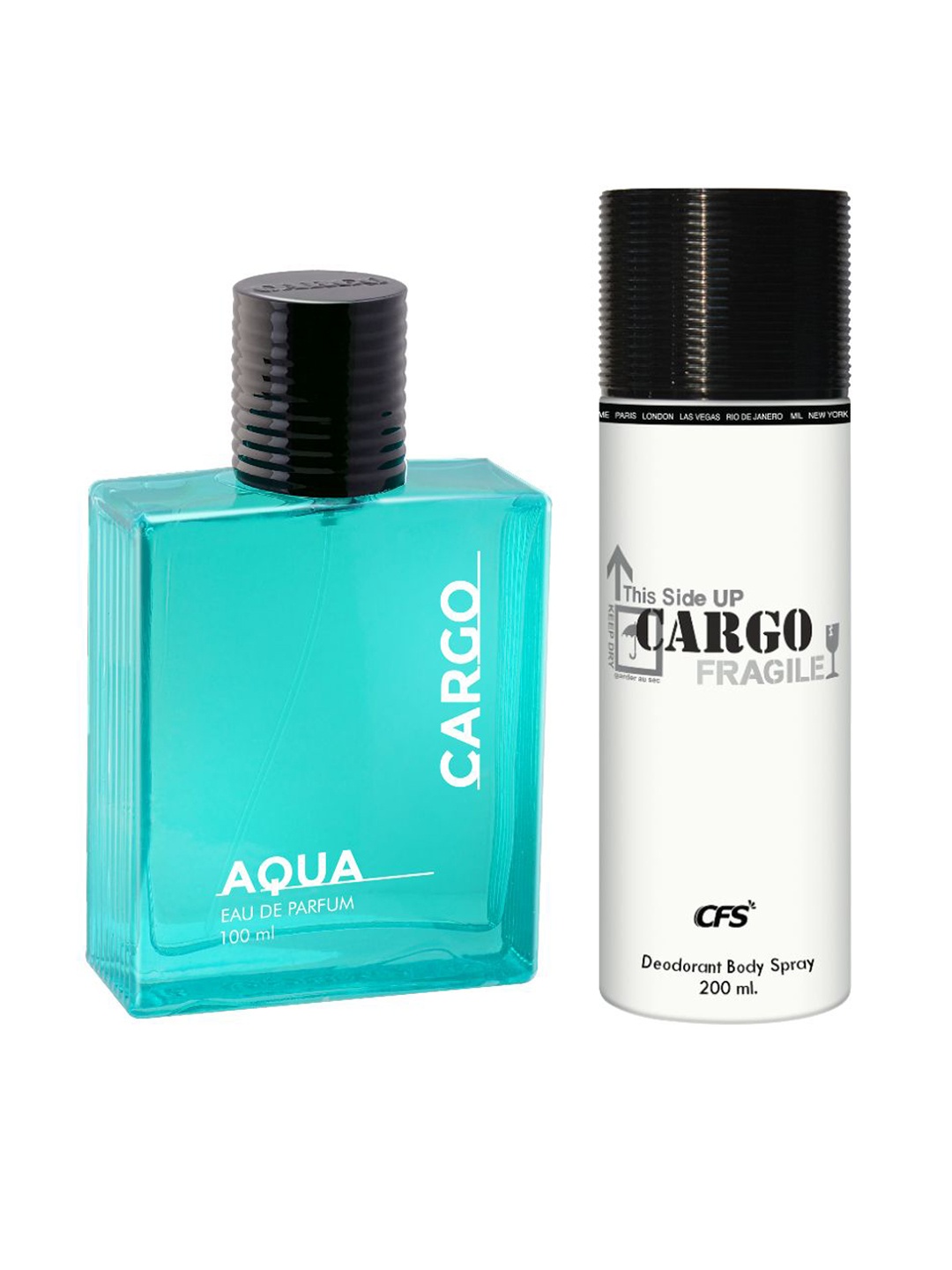 

CFS Aqua Cargo & Cargo Fragile Set Of 2 EDP & Deodorant Body Spray - 300ml, Sea green
