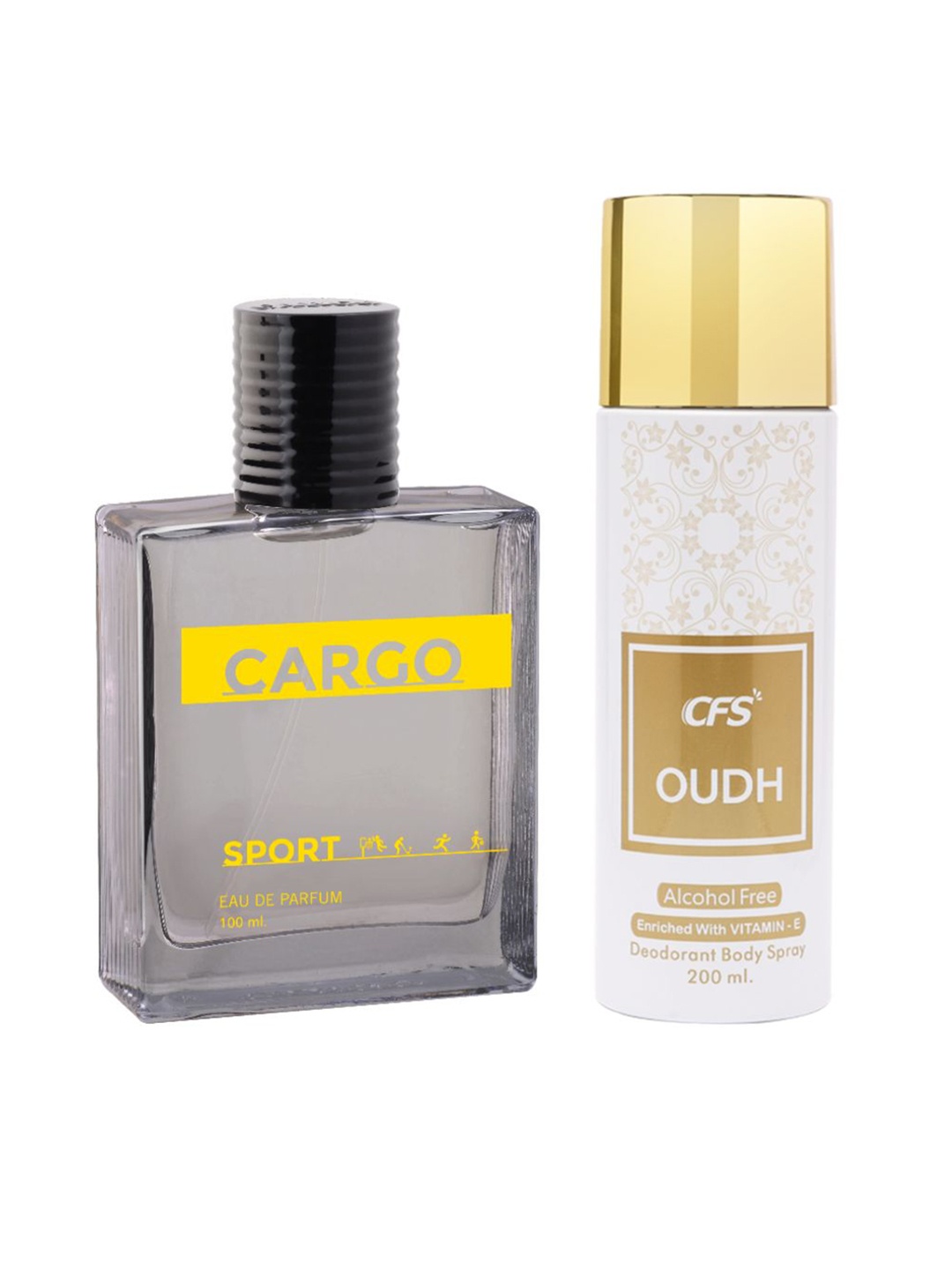 

CFS Cargo Sport EDP Long Lasting Perfume & Oudh White Deodorant Body Spray - 300ml, Grey