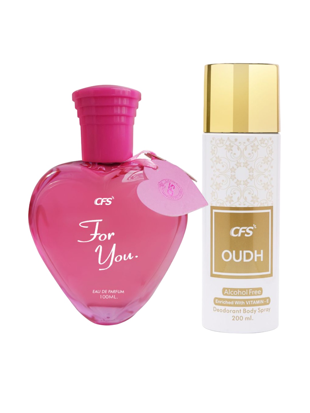 

CFS For You Eau De Parfum & Oudh White Long Lasting Deodorant Combo, Pink