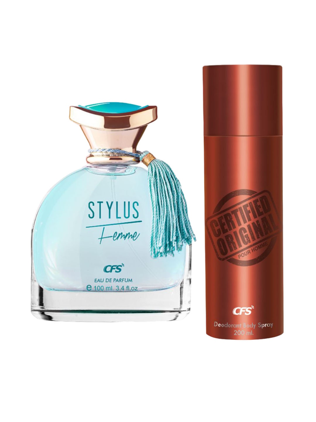 

CFS Set of Stylus Eau De Parfum - 100ml & Certified Original Deodorant Body Spray - 200ml, Blue