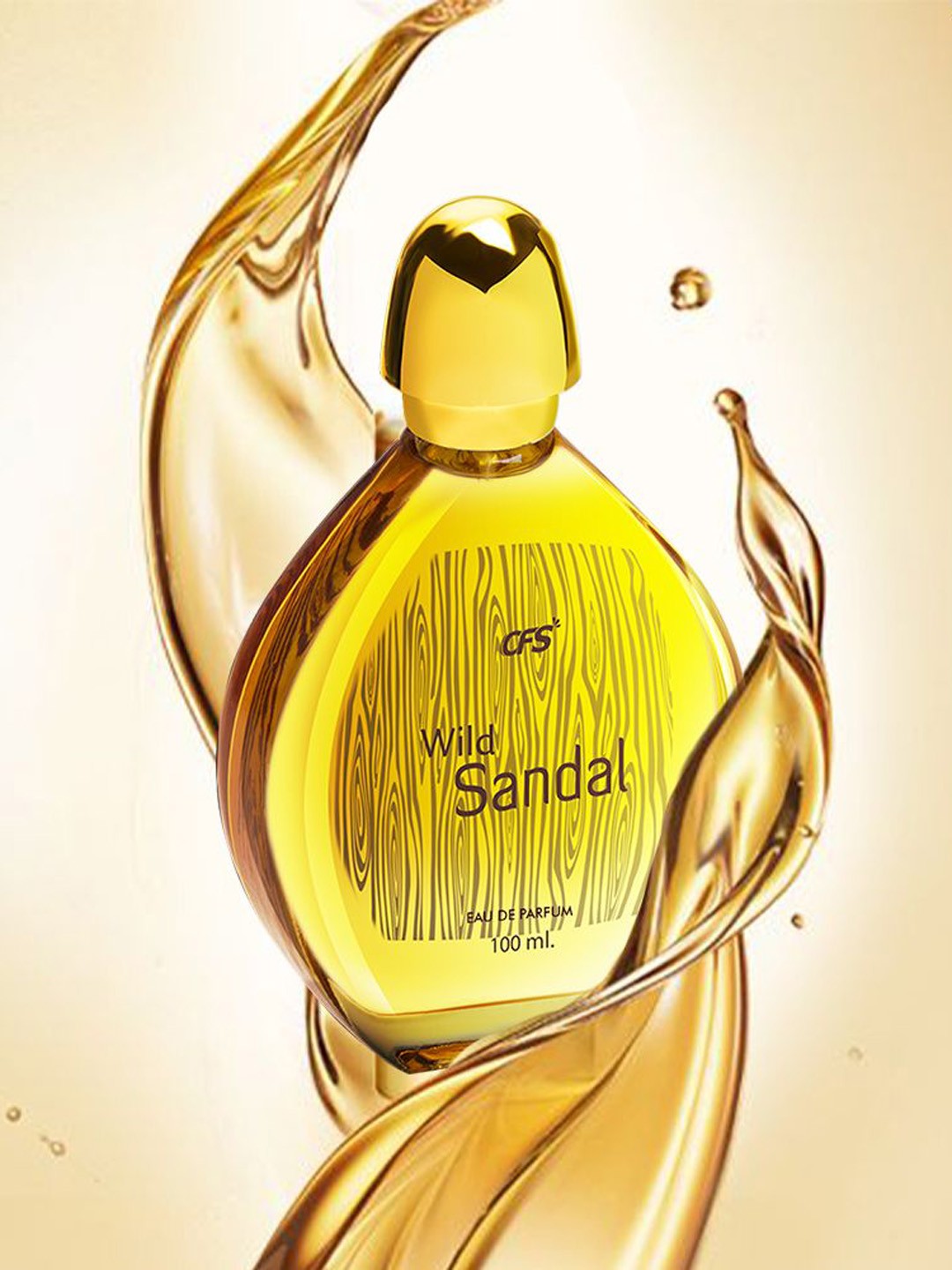 

CFS Wild Sandal EDP Long Lasting Perfume & Certified Original Deodorant Body Spray - 300ml, Gold