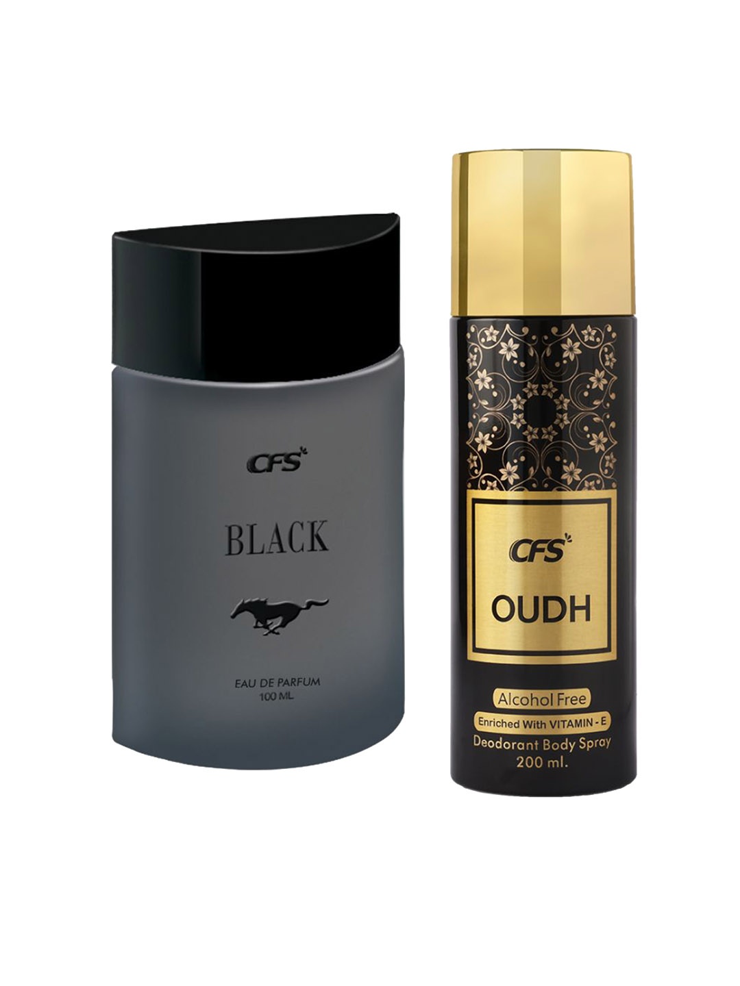 

CFS Black Eau De Parfum & Oudh Black Long Lasting Deodorant Combo