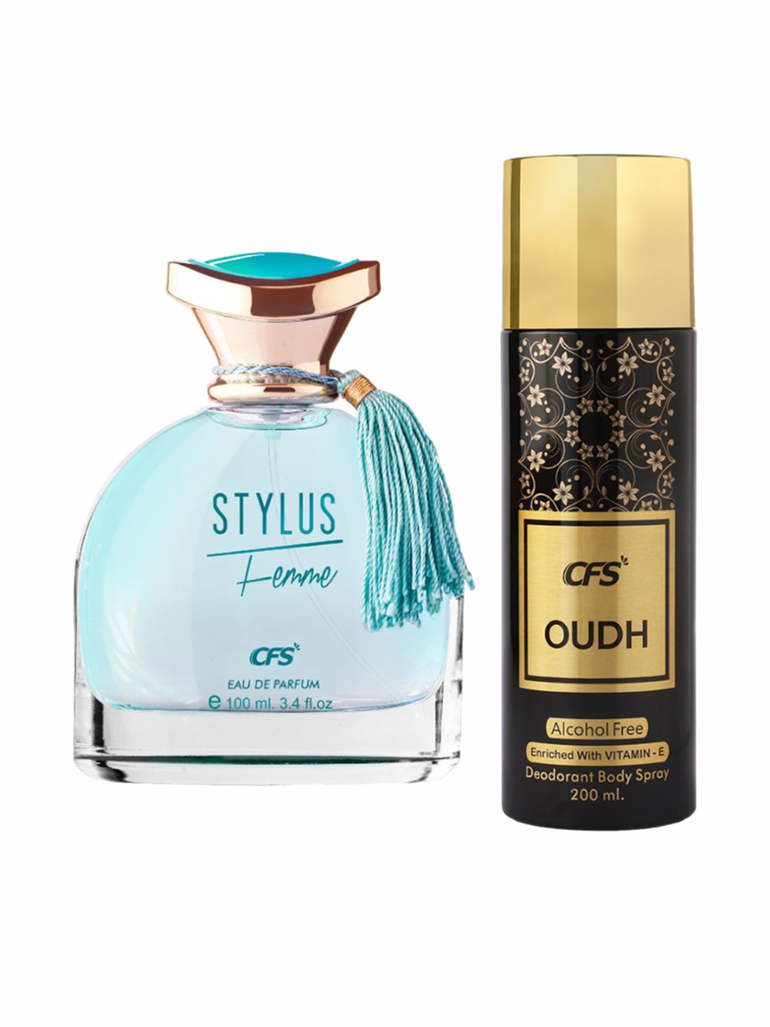 

CFS Stylus Eau De Parfum & Oudh Black Long Lasting Deodorant Combo, Blue