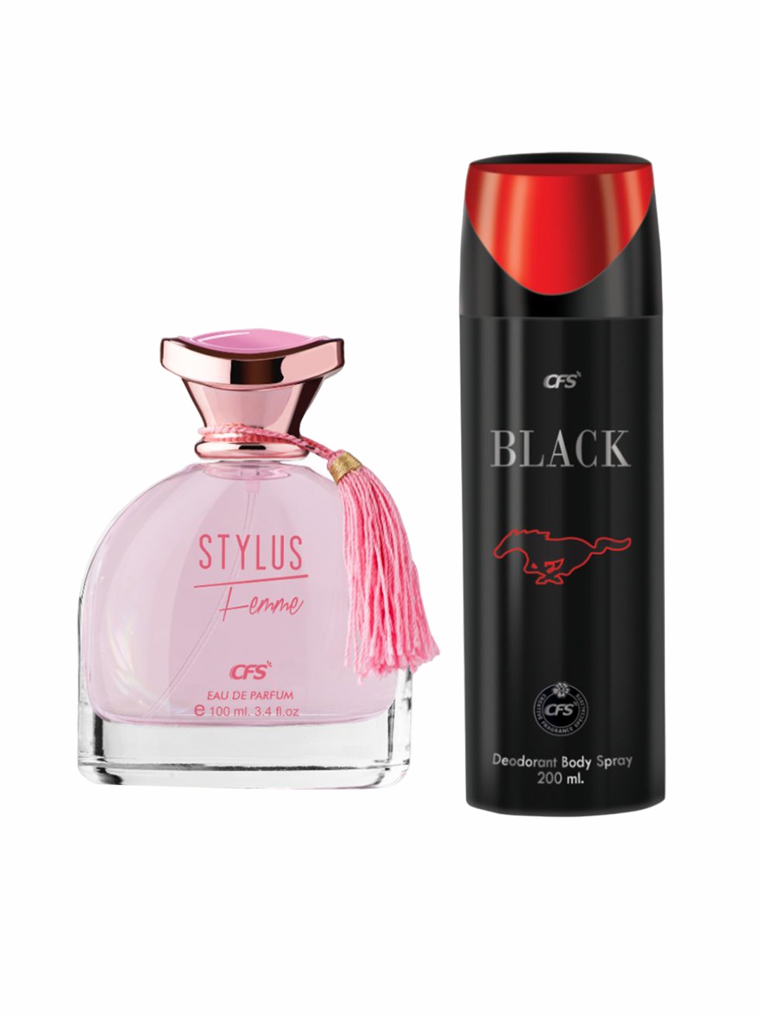 

CFS Stylus Pink EDP Long Lasting Perfume & Black Deodorant Body Spray - 300ml