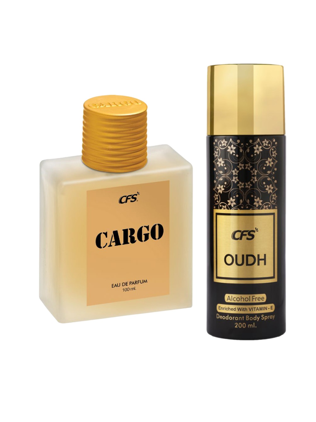 

CFS Set of Cargo Eau De Parfum 100ml & Oudh Deodorant Body Spray 200ml, Beige