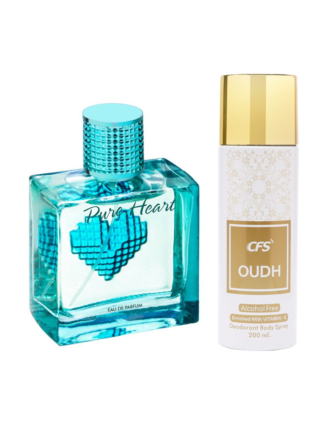 

CFS Pure Heart Blue Eau De Parfum & Oudh White Long Lasting Deodorant Combo