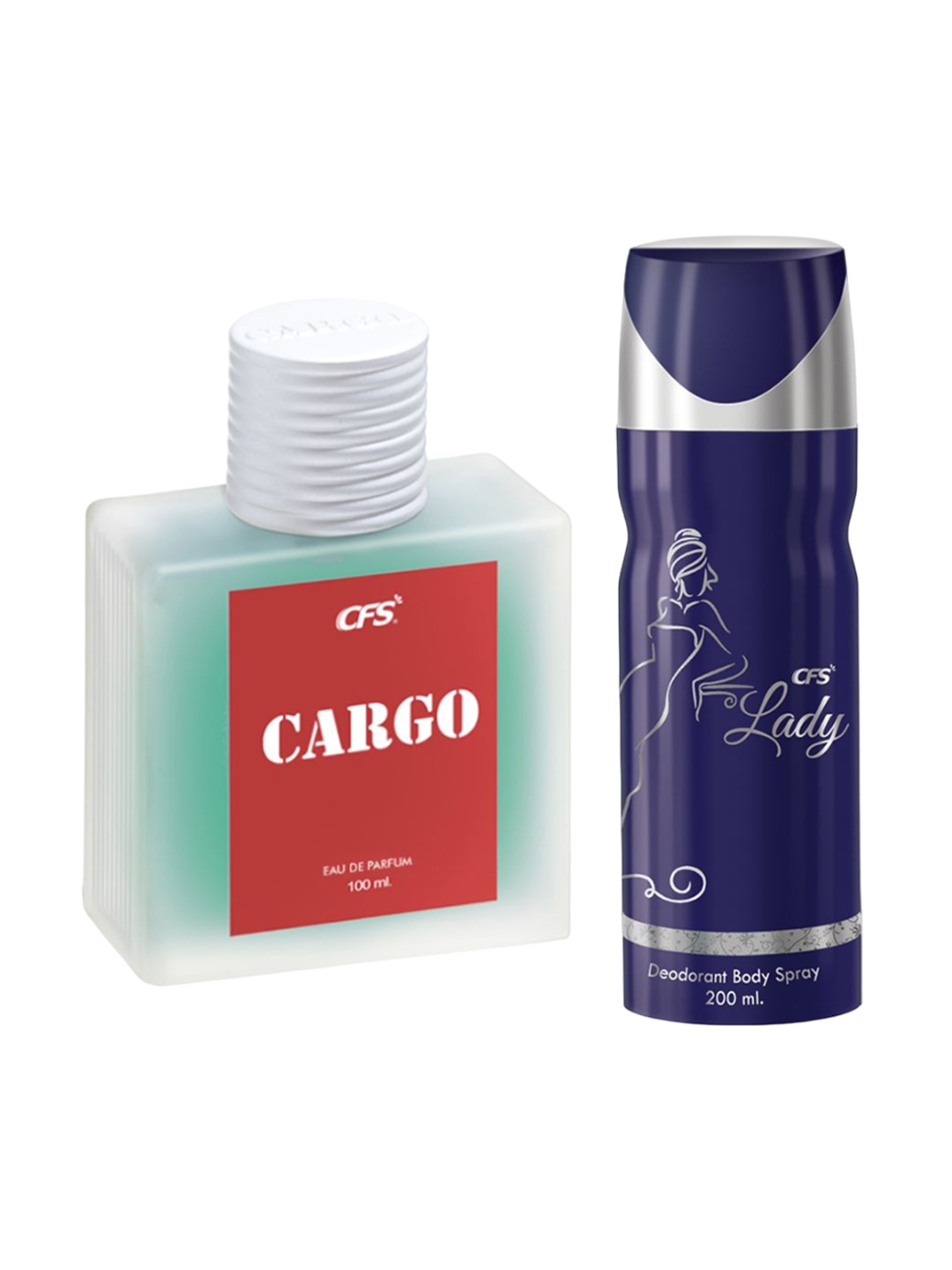 

CFS Cargo Blue Long Lasting Eau De Parfum 100ml & Lady Deodorant Body Spray 200ml