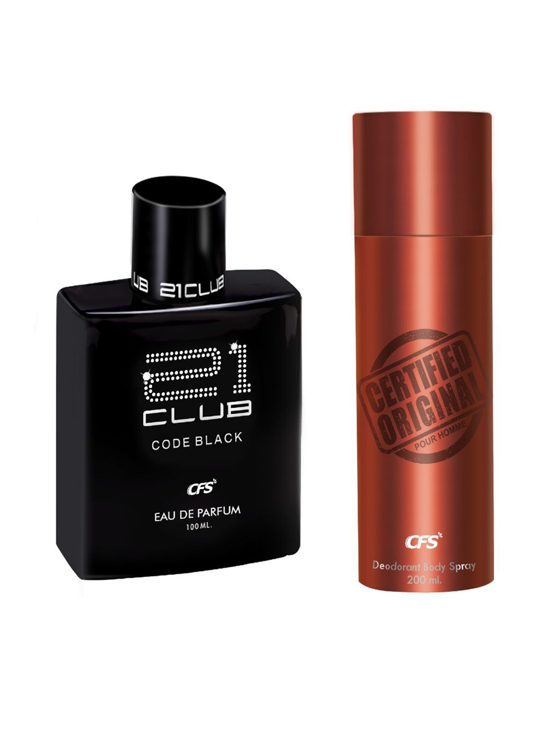 

CFS 21 Club Code Black EDP & Certified Original Long Lasting Deodorant - 100ml+200ml