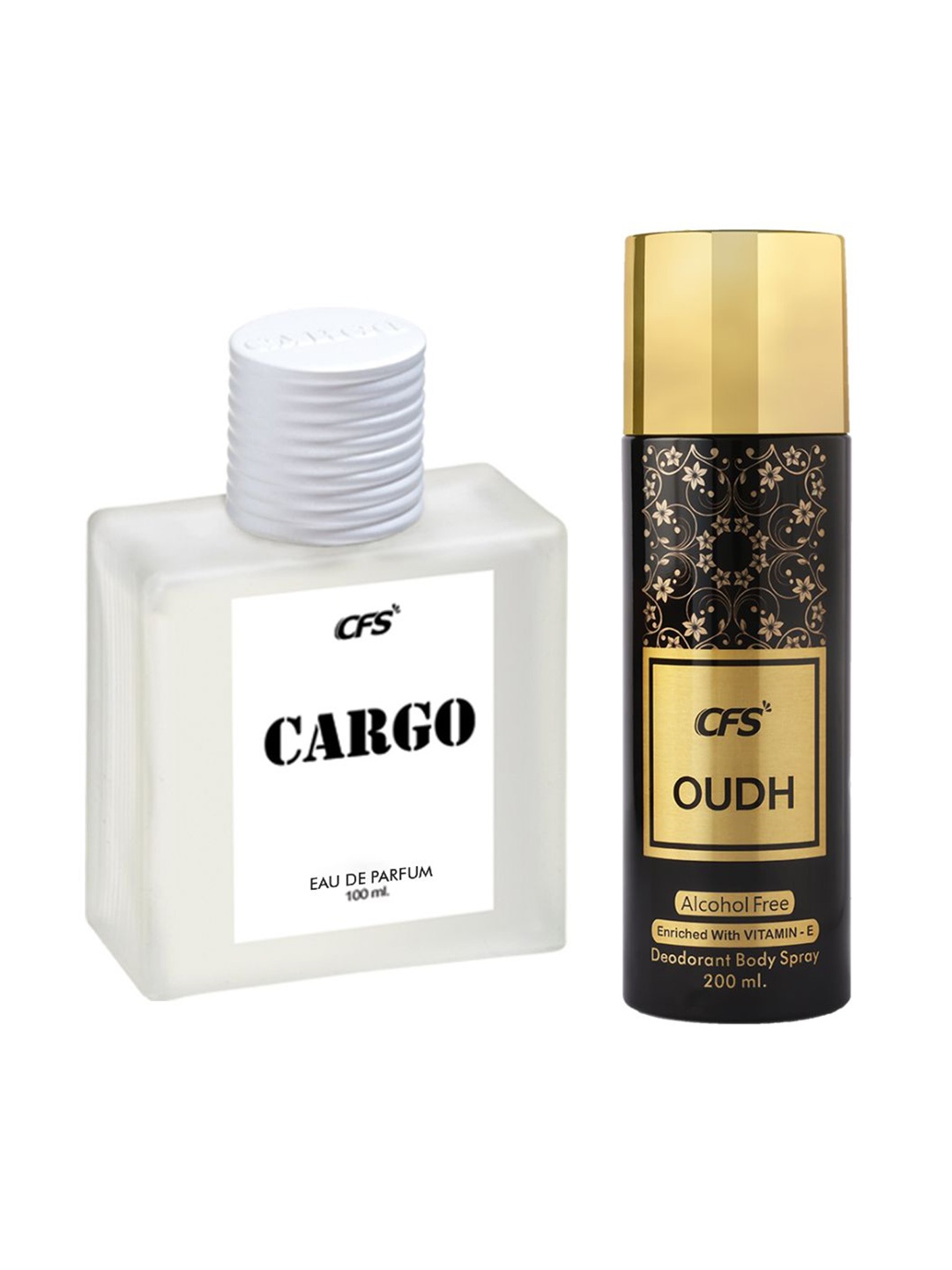 

CFS Cargo EDP Long Lasting Perfume & Oudh Deodorant - 100ml+300ml, White