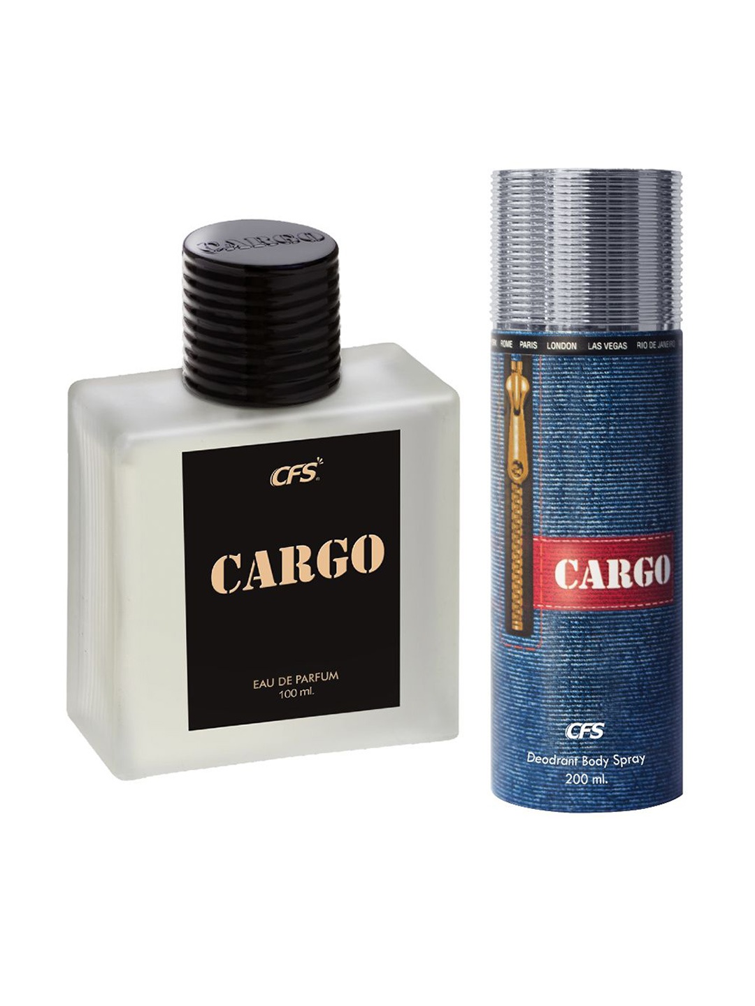 

CFS Cargo EDP Long Lasting Perfume & Cargo Deodorant - 100ml+300ml, Black