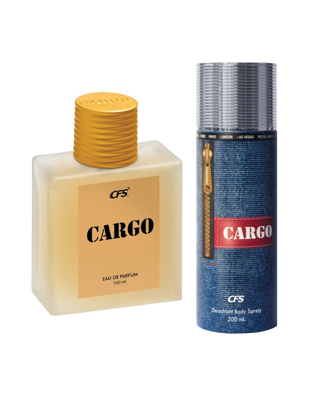 

CFS Cargo Khakhi EDP Long Lasting Perfume & Cargo Blue Deodorant Body Spray - 300ml, Khaki