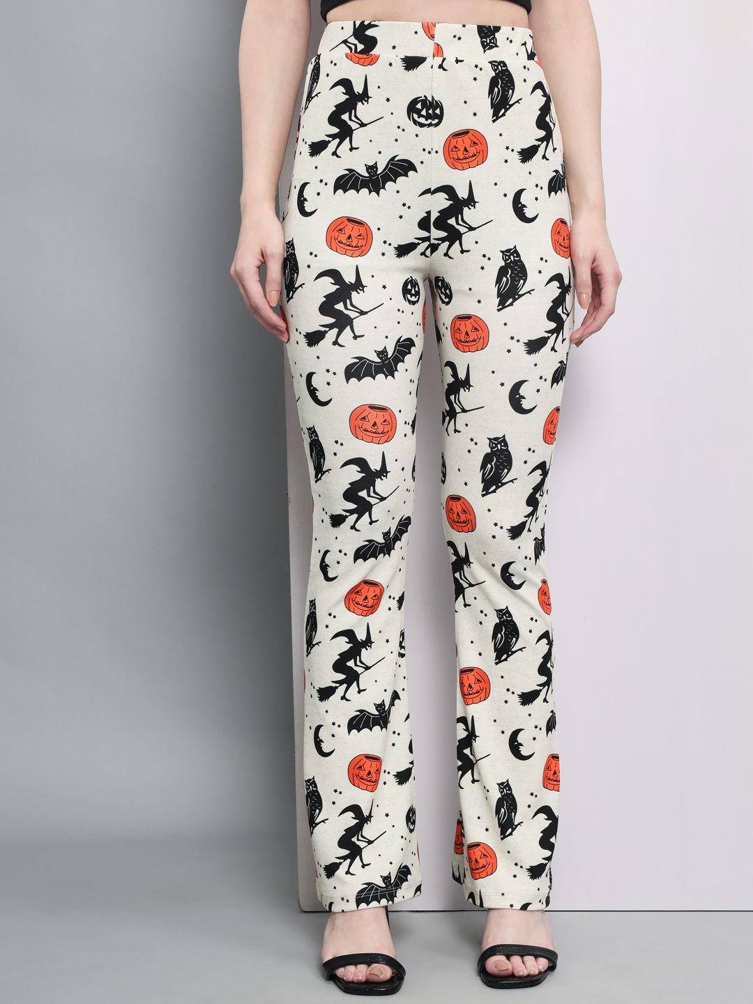 

TANDUL Women Printed Original Parallel Trousers, Off white