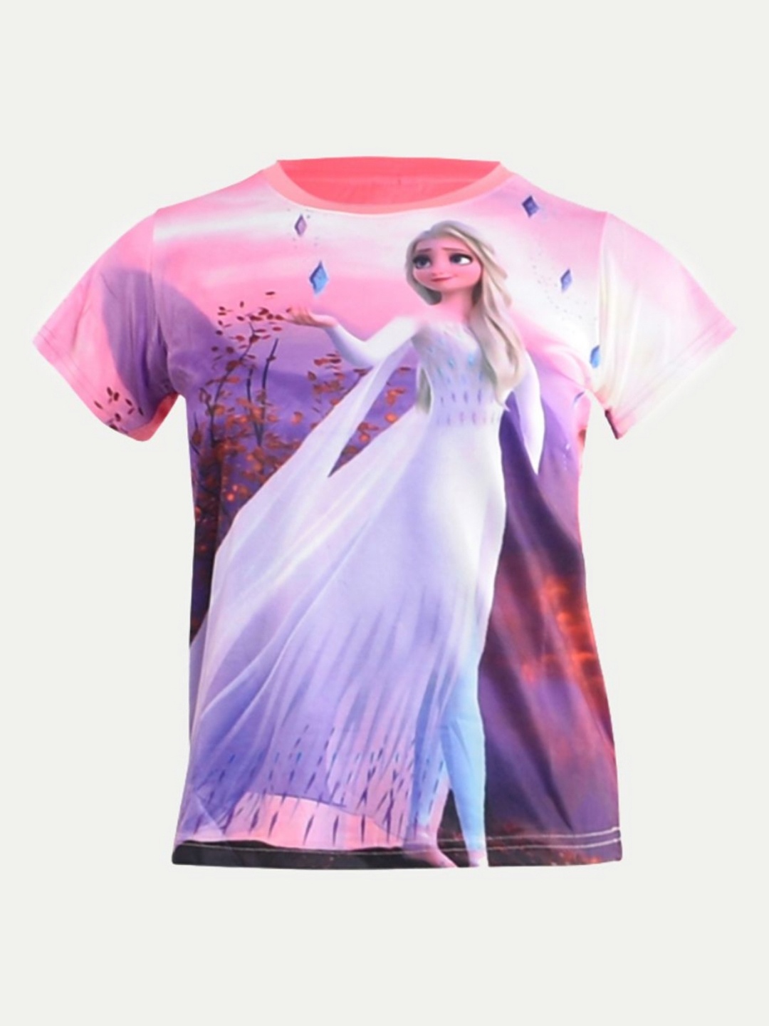 

BAESD Girls Checked Applique T-shirt, Pink