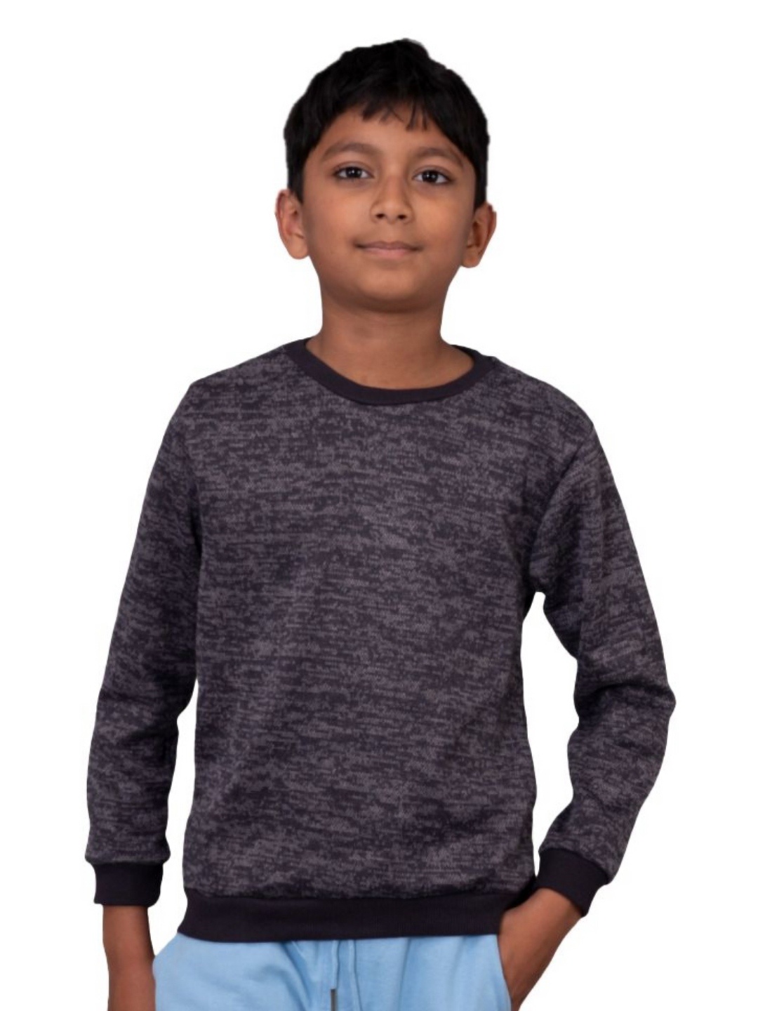 

BAESD Boys Solid Round Neck Cotton T-Shirt, Grey
