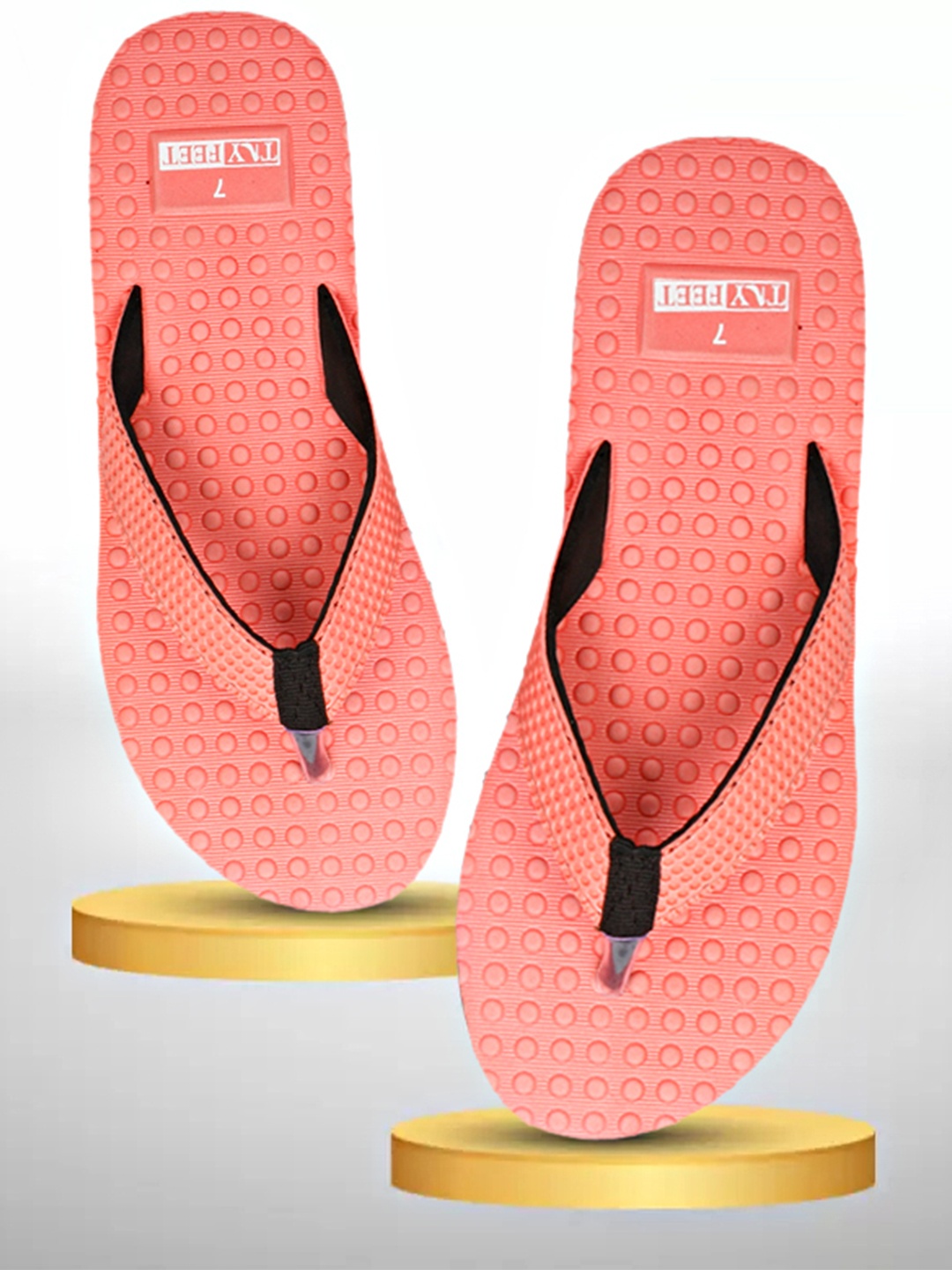 

TRY FEET Women Open Toe Flats, Pink