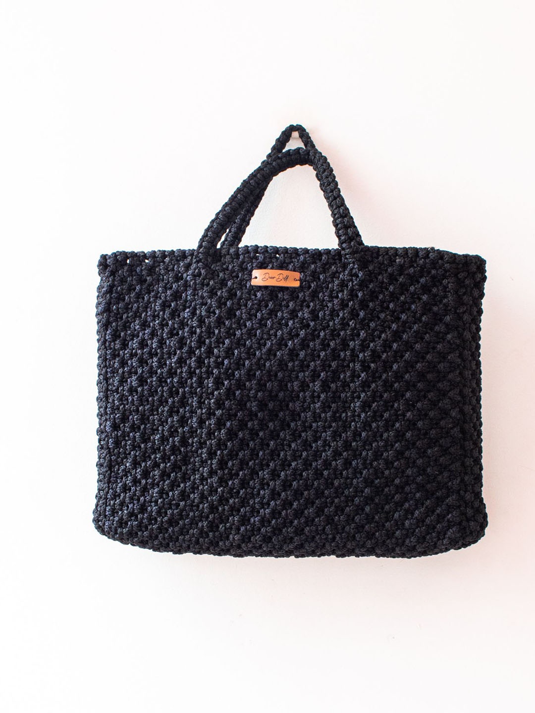 

DECORDILL Oversized Shopper Tote Bag with Quilted, Black