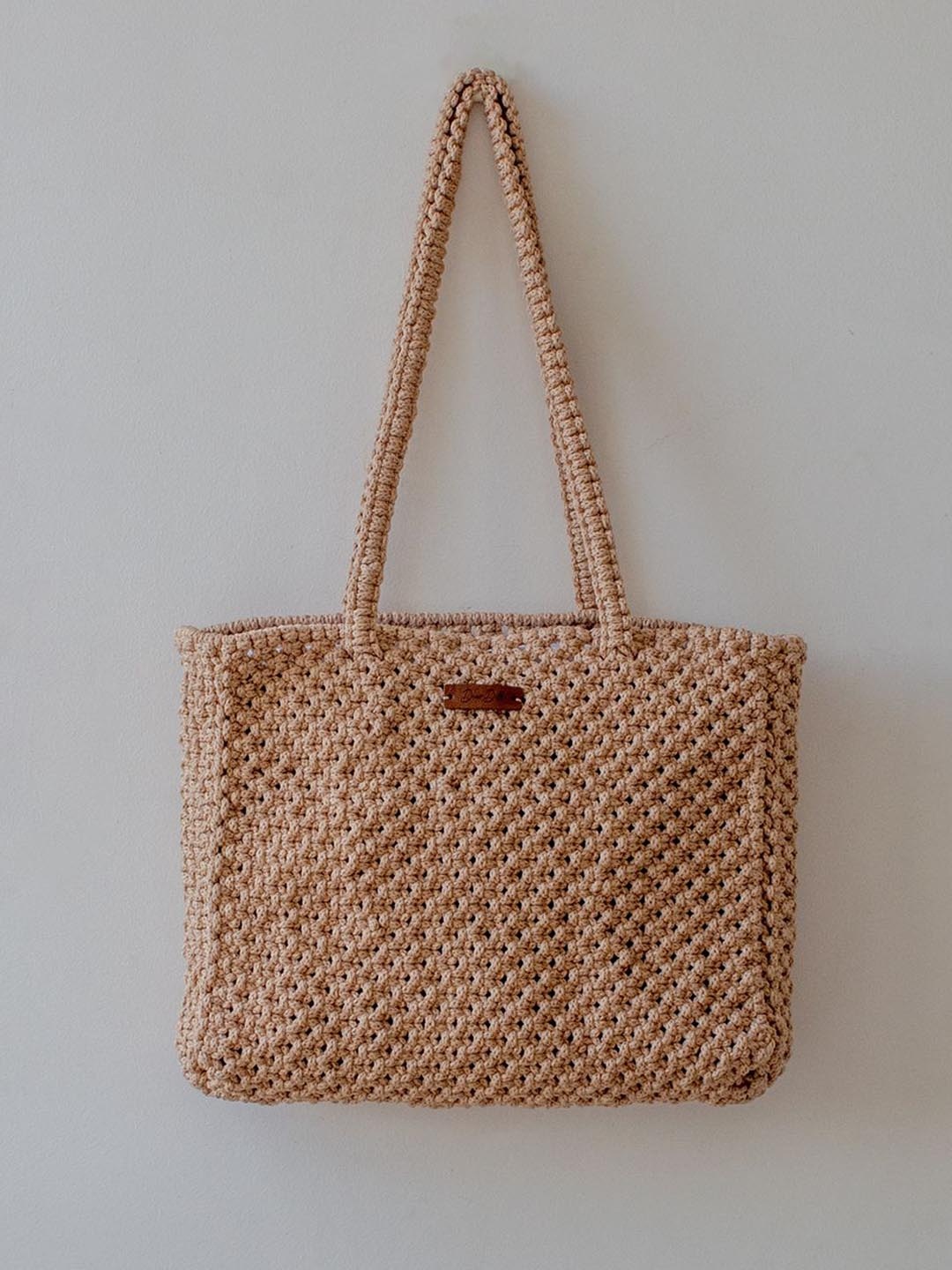 DECORDILL Women Oversized Structured Tote Bag, Beige