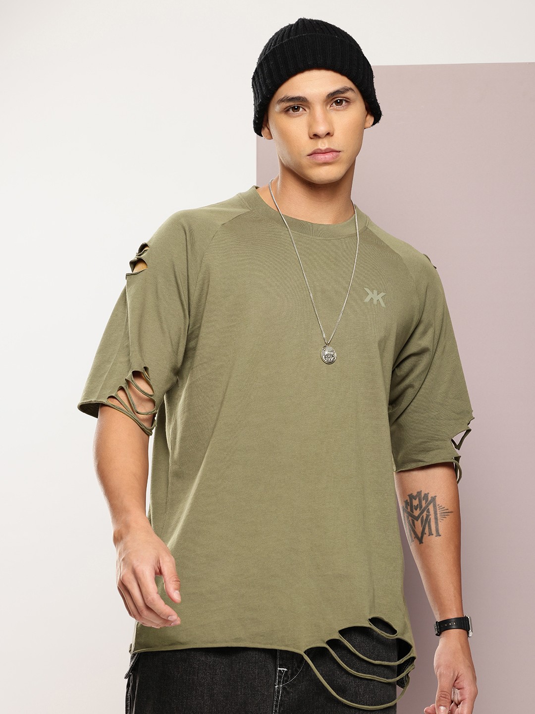 

Kook N Keech Men Pure Cotton T-shirt, Green