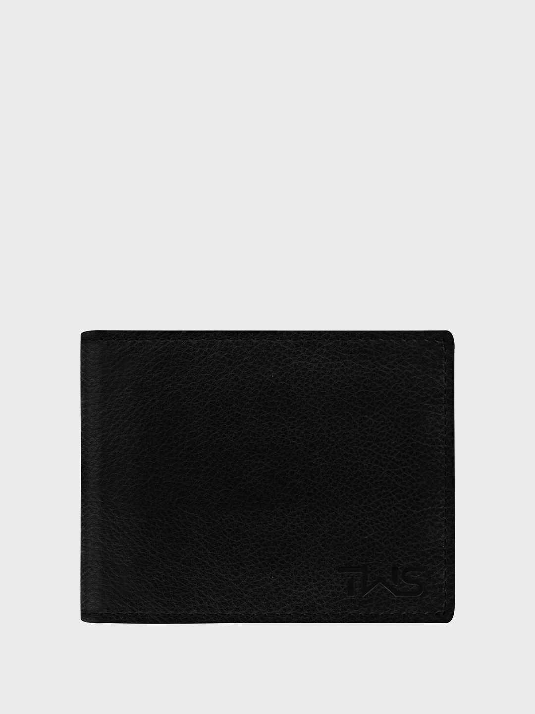 

The Wallet Store Men Textured Leather Two Fold Wallet, Black